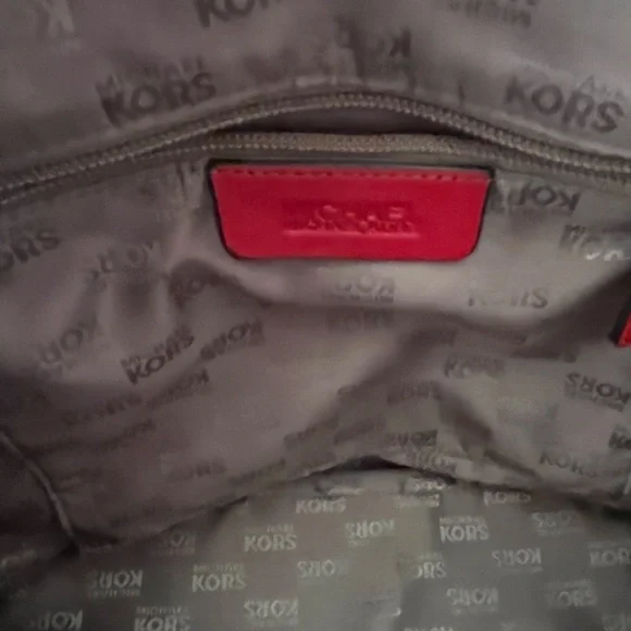 Michael Kors  Red/Tan Satchel - Picture 2 of 6